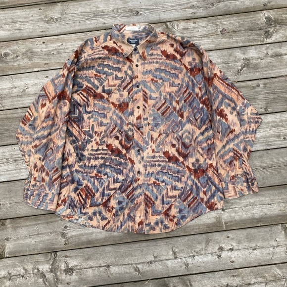 Vintage 1995 Christian Dior Abstract Button Up Shirt XL - Picture 14 of 15